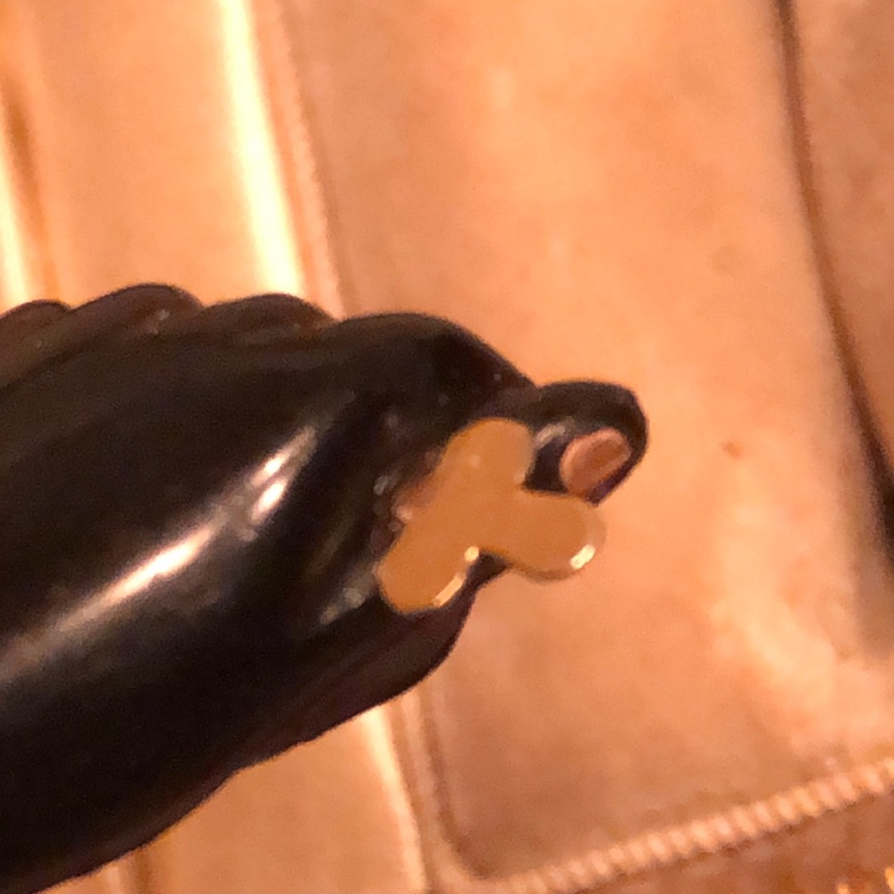 Antique Gold and Black Mano Figa Charm. - Picture 5 of 16